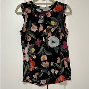 LOFT Outlet Sleeveless Floral Blouse